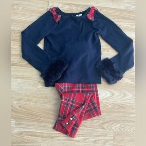 Janie and Jack Girl’s Plaid Outfit Size 8